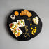Black Lazy Susan with Brass Inlay